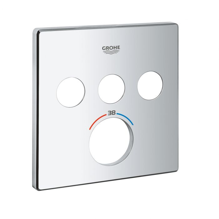 Rozeta do baterii termostatycznej podtynkowej z 3 wyjściami wody GROHE SmartControl chrom | 49042000