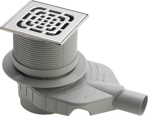 Odpływ podłogowy poziomy VIEGA Advantix Top 4914.11 z obracaną nasadką z tworzywa sztucznego 90-110 mm  | 669218