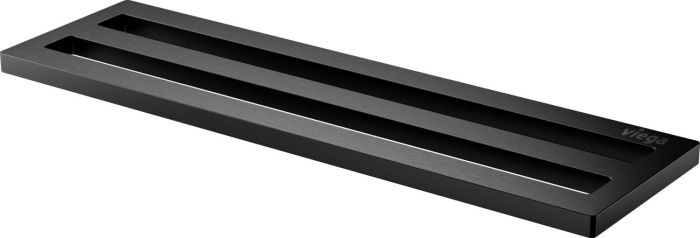 Wkład odpływu liniowego otwór wlotowy podwójny VIEGA Advantix Cleviva Visign C2 4981.60 ze stali nierdzewnej szczotkowanej 130 x 38 x 4 mm czarny | 794163