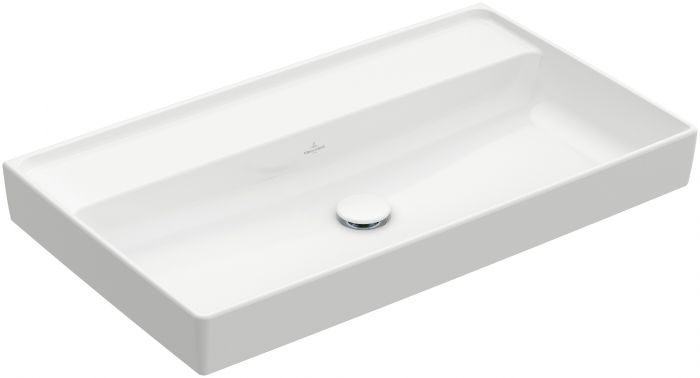 Umywalka TitanCeram VILLEROY & BOCH Collaro meblowa prostokątny bez otworu bez przelewu 800 x 470 mm weiss alpin | 4A338301