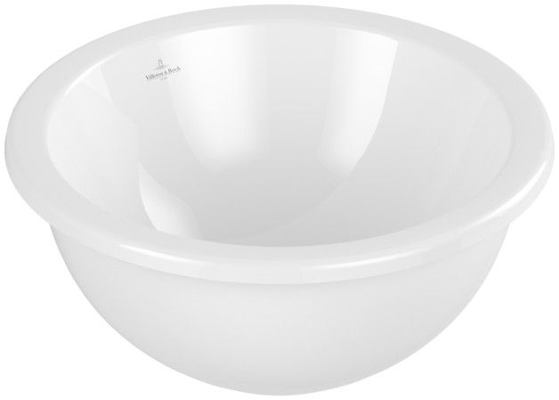 Umywalka TitanCeram VILLEROY & BOCH Loop & Friends podblatowa okrągły bez otworu bez przelewu 380 x 380 x 208 mm weiss alpin bez powłoki | 4A520101