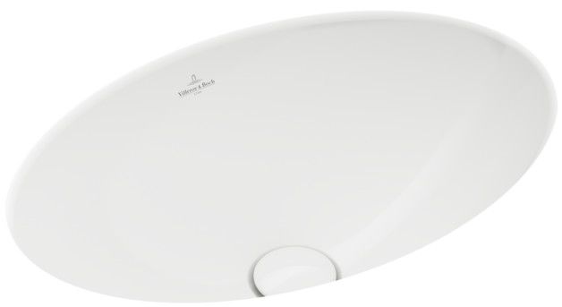 Umywalka TitanCeram VILLEROY & BOCH Loop & Friends podblatowa owalny bez otworu z przelewem   505 x 360 x 185 mm weiss alpin bez powłoki  | 4A530001