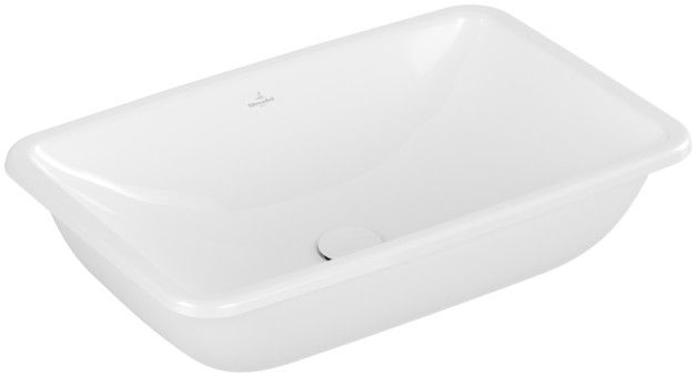 Umywalka TitanCeram VILLEROY & BOCH Loop & Friends podblatowa owalny bez otworu z przelewem   615 x 380 x 185 mm weiss alpin z powłoką CeramicPlus  | 4A5800R1