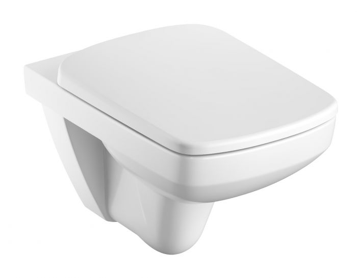 Miska WC ceramiczna wisząca GEBERIT SELNOVA SQUARE lejowa 35 x 53 cm biała | 500270015