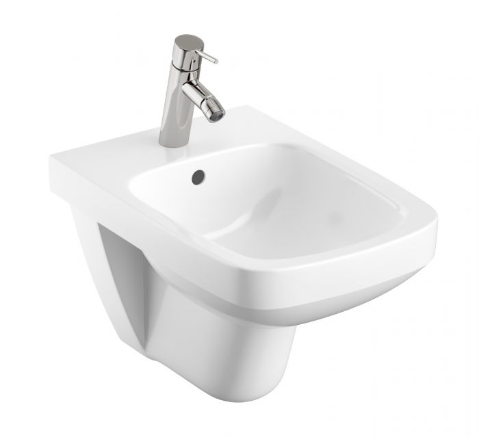 Bidet ceramiczna wiszący GEBERIT SELNOVA SQUARE 35 x 35.5 x 53 cm biały | 500271015
