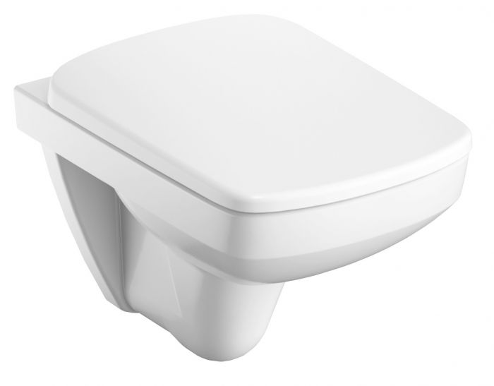 Miska WC ceramiczna wisząca GEBERIT SELNOVA COMPACT krótka lejowa Rimfree 35 x 49 cm biała | 500280011