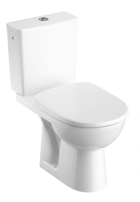 Miska WC ceramiczna stojąca GEBERIT SELNOVA lejowa Rimfree 35.6 x 66.5 x 39 cm biała | 500283015