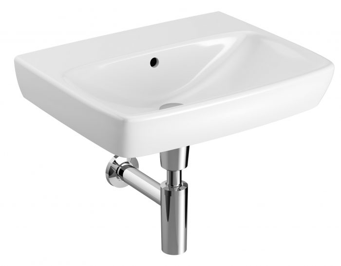 Umywalka ceramiczna GEBERIT SELNOVA SQUARE bez otworu z przelewem 550 x 440 x 175 mm biała  | 500291017