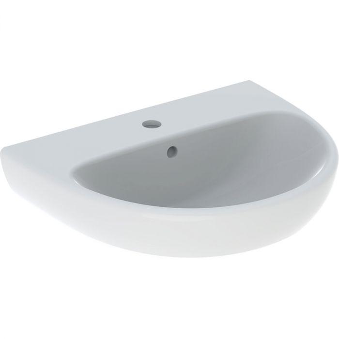 Umywalka ceramiczna GEBERIT SELNOVA z otworem z przelewem 550 x 440 x 180 mm biała | 500315017