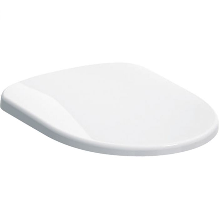 Deska WC z mocowaniem od góry GEBERIT SELNOVA tworzywo duroplast zawiasy metalowe, zachodząca pokrywa deski sedesowej 36 x 45 cm biała  | 500337011