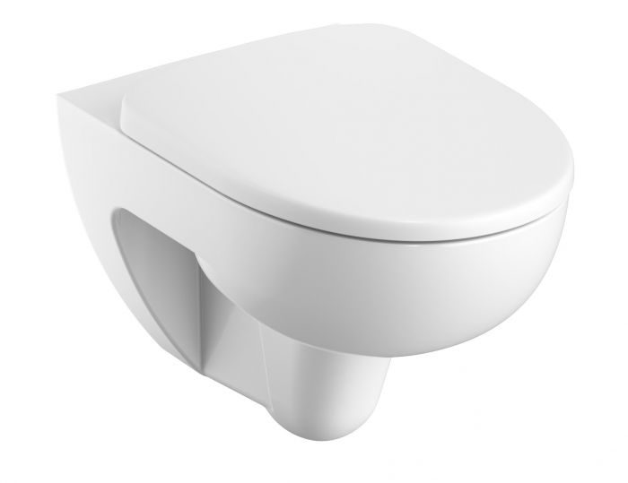 Miska WC ceramiczna wisząca GEBERIT SELNOVA COMPACT krótka lejowa Rimfree 35.5 x 48 cm biała | 500349011