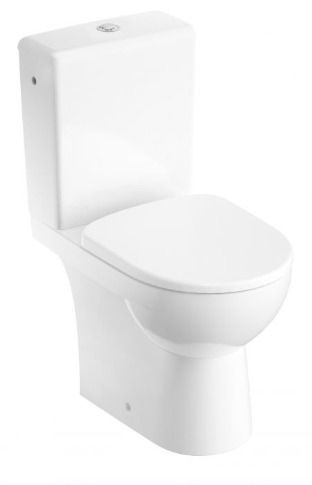 Miska WC ceramiczna stojąca GEBERIT SELNOVA COMPACT krótka lejowa Rimfree 35.5 x 60 cm biała | 500478017