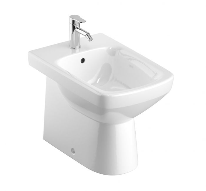Bidet ceramiczny stojący, przylegający do ściany GEBERIT SELNOVA SQUARE 35 x 40 x 53 cm biały | 500483017