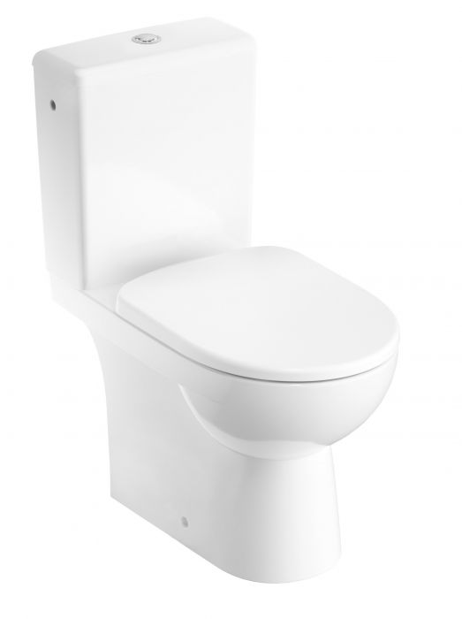 Miska WC ceramiczna stojąca GEBERIT SELNOVA lejowa Rimfree 35.5 x 66 cm biała | 500488017
