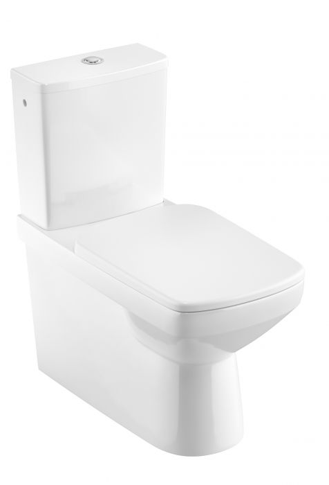 Miska WC ceramiczna stojąca, przylegająca do ściany GEBERIT SELNOVA SQUARE lejowa Rimfree 35 x 68 cm biała | 500489017