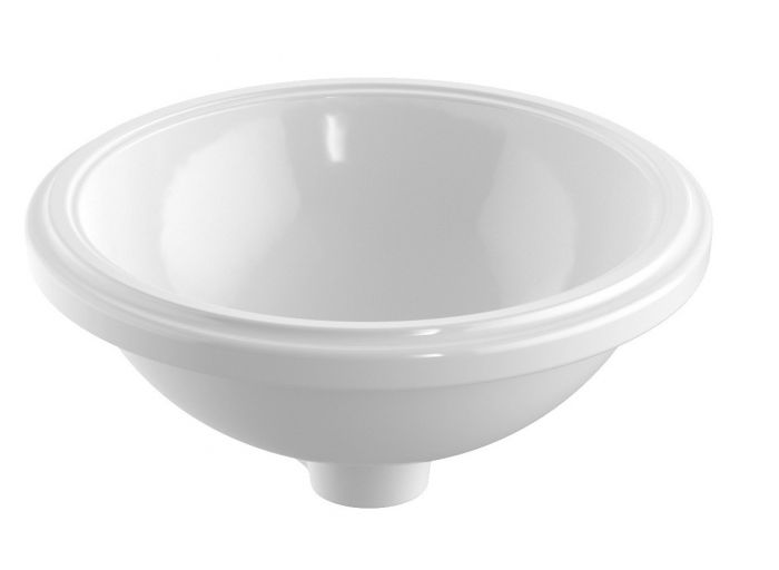 Umywalka ceramiczna GEBERIT VARIFORM podblatowa okrągły bez otworu bez przelewu 330 x 180 mm biała  | 500746012