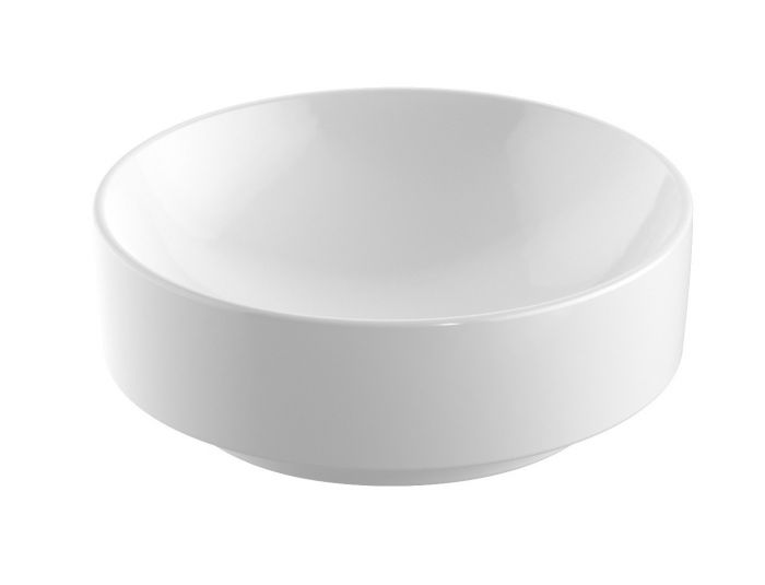 Umywalka ceramiczna GEBERIT VARIFORM stawiana na blat okrągły bez otworu bez przelewu 400 x 158 mm biała | 500768012