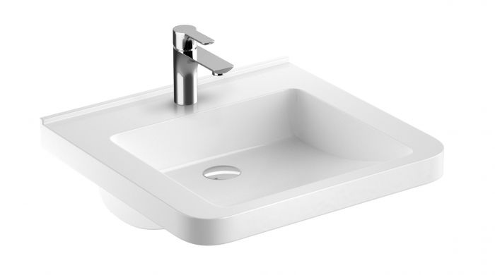 Umywalka ceramiczna GEBERIT SELNOVA COMFORT z otworem bez przelewu 550 x 525 x 155 mm biała | 500786007