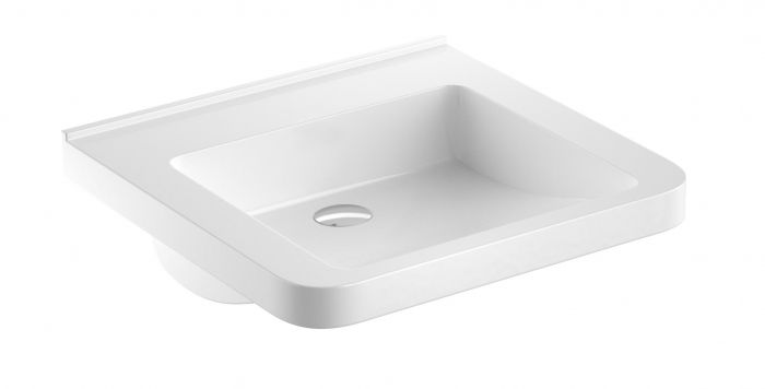 Umywalka ceramiczna GEBERIT SELNOVA COMFORT bez otworu bez przelewu 550 x 525 x 155 mm biała | 500787017