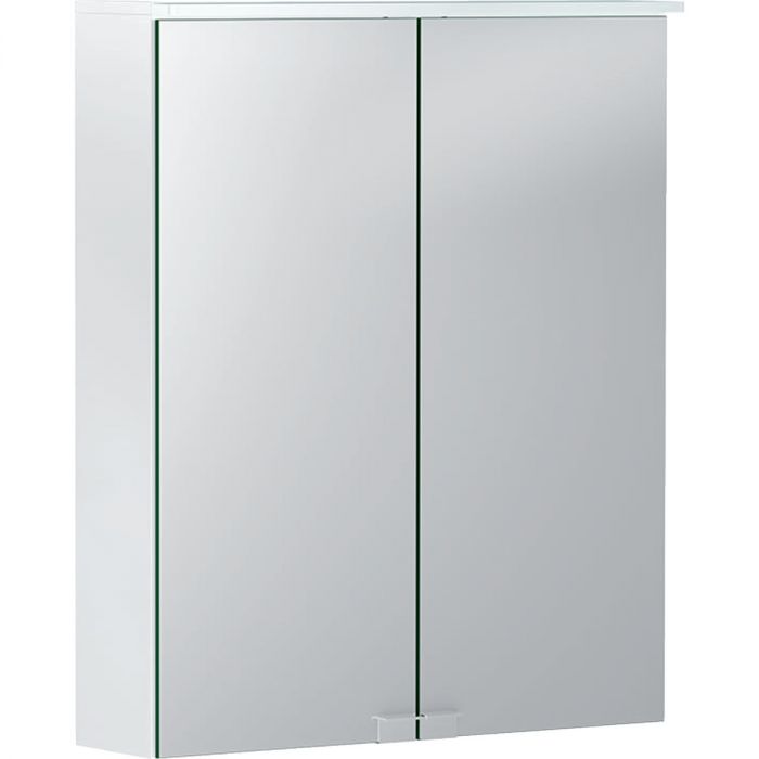 Szafka z lustrem 500 x 180 x 677 mm biała z 2 drzwiami GEBERIT Option Basic B50 | 500257001