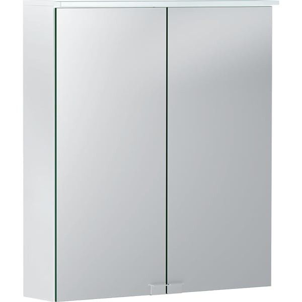Szafka z lustrem 600 x 180 x 677 mm biała z 2 drzwiami GEBERIT Option Basic B60 | 500273001