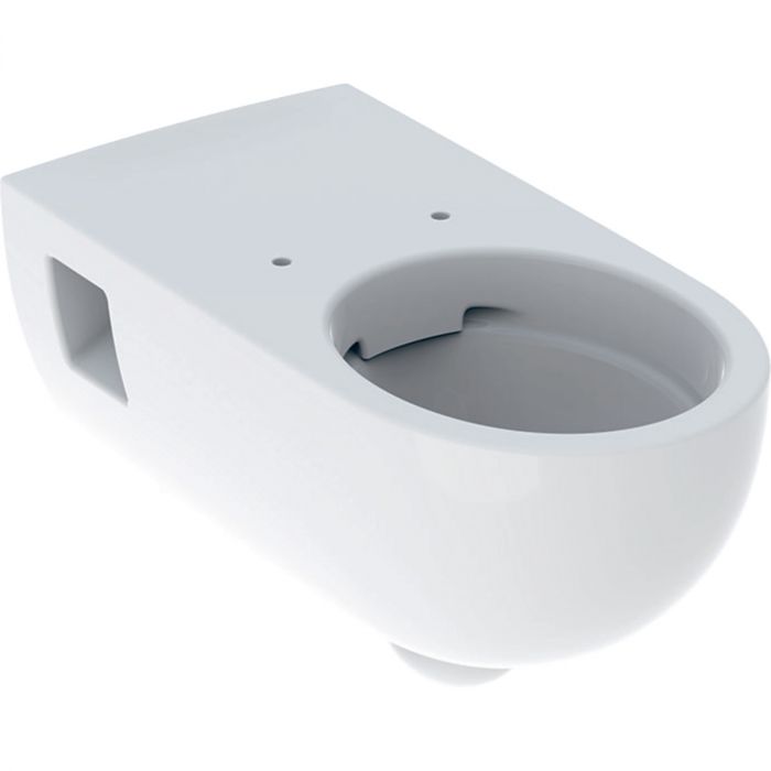 SELNOVA COMFORT miska WC ceramiczna długa lejowa Rimfree wisząca częściowo ukryte mocowania 35.5 x 70 x 34.5 cm biała