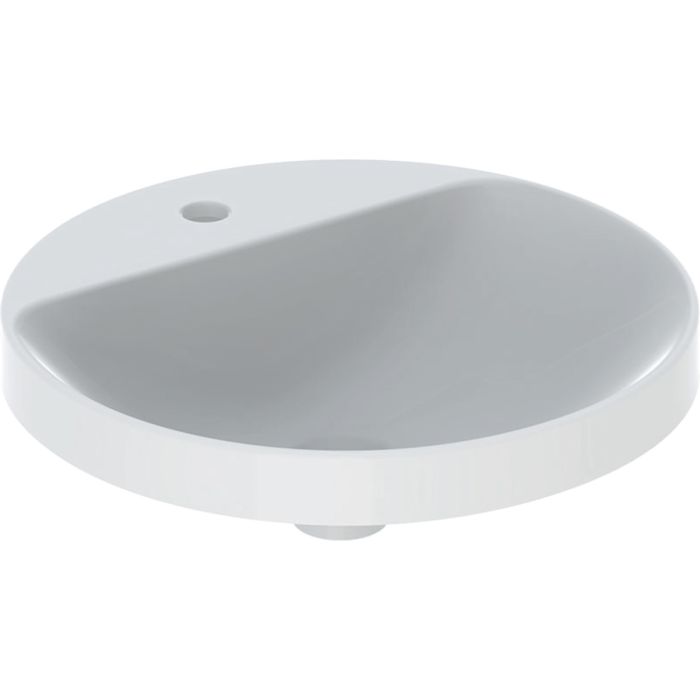 Umywalka ceramiczna GEBERIT VARIFORM wpuszczana w blat okrągła z otworem 480 x 480 x 180 mm biała  | 500706012