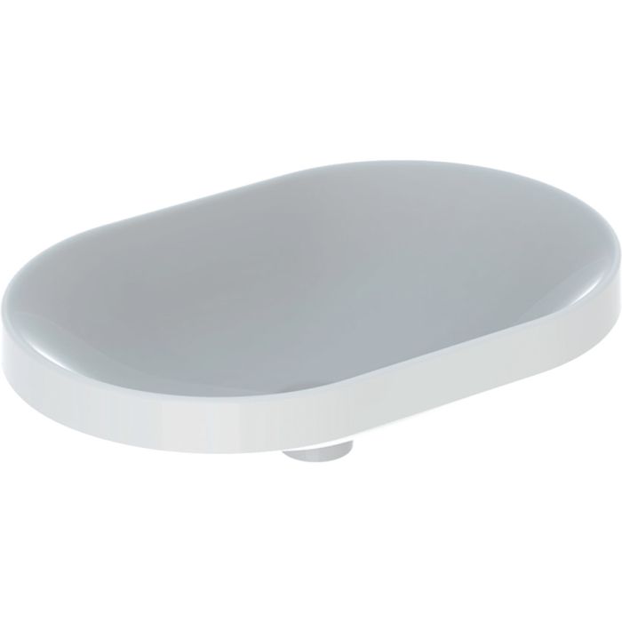 Umywalka ceramiczna GEBERIT VARIFORM wpuszczana w blat owalny spód: Glazed 600 x 400 x 178 mm biała  | 500731012