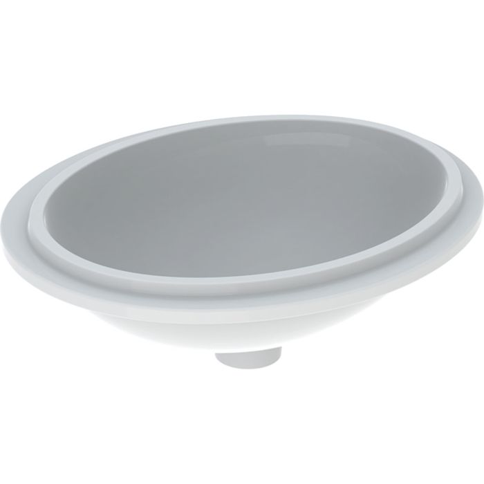Umywalka ceramiczna GEBERIT VARIFORM podlatowa owalna 495 x 420 x 180 mm biała z powłoką KeraTect  | 500750002