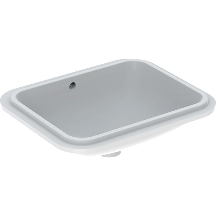 Umywalka ceramiczna GEBERIT VARIFORM podblatowa prostokątna z przelewem spód szkliwiony 530 x 440 x 178 mm biała  | 500761012