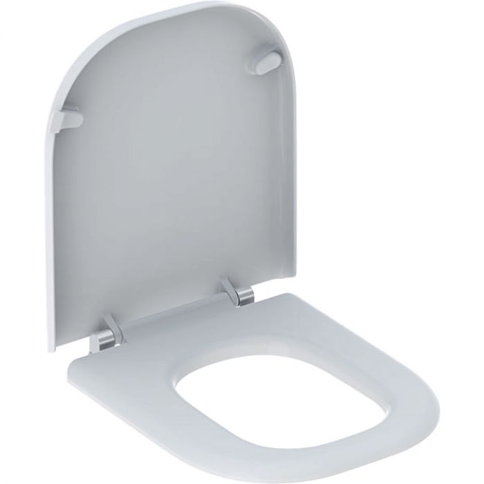 Deska WC z mocowaniem od dołu GEBERIT Selnova Comfort Square tworzywo duroplast 40 x 47 cm biała | 500793011