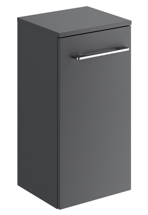Szafka boczna płyta wiórowa 330 x 297 x 650 mm lava z jednymi drzwiami, z przekładaną półką GEBERIT SELNOVA SQUARE | 501273001