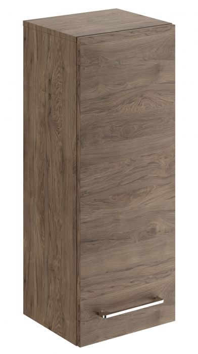 Szafka boczna płyta wiórowa 330 x 297 x 850 mm orzech włoski hickory z jednymi drzwiami, z dwoma półkami regulowanymi GEBERIT SELNOVA SQUARE | 501278001
