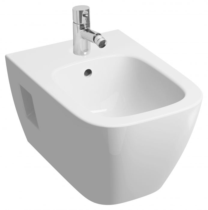 Bidet ceramiczny wiszący GEBERIT SELNOVA SQUARE 35 x 26 x 54 cm biały | 501547017
