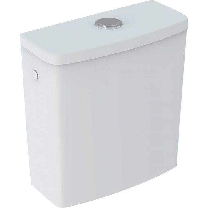 Spłuczka nasadzana ceramiczna GEBERIT SELNOVA SQUARE obracana Rimfree 36.5 x 16.5 x 39.5 cm biała | 501578011