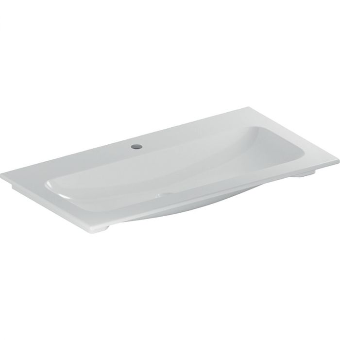 Umywalka ceramiczna GEBERIT iCon meblowa z otworem bez przelewu z cienkim rantem 900 x 480 x 130 mm biała  | 501845001