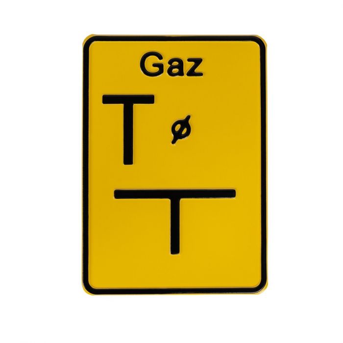 Tabliczka oznaczeniowa gaz T (odgałęzienie) z aluminium WEBA  | 5015000033