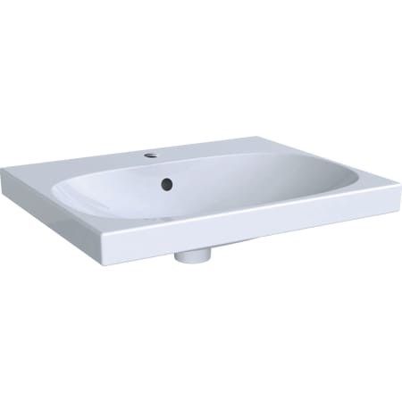 Umywalka ceramiczna GEBERIT Acanto B120 meblowa prostokątny bez otworu bez przelewu 1200 x 482 x 180 mm biała | 501880007