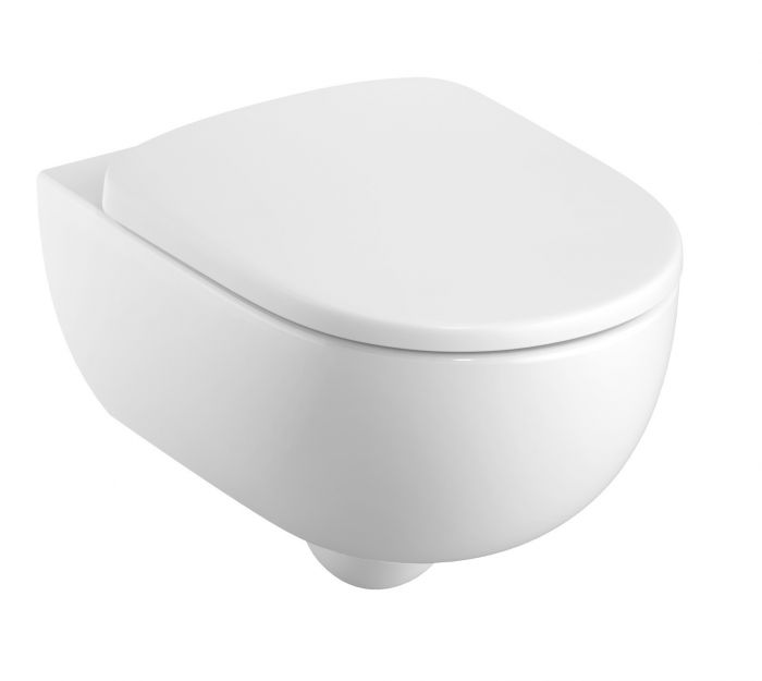 Miska WC wisząca GEBERIT SELNOVA Premium lejowa Rimfree miska 502035001 z deską sedesową 500337011, mocowanie od góry 36 x 53 | 501991001