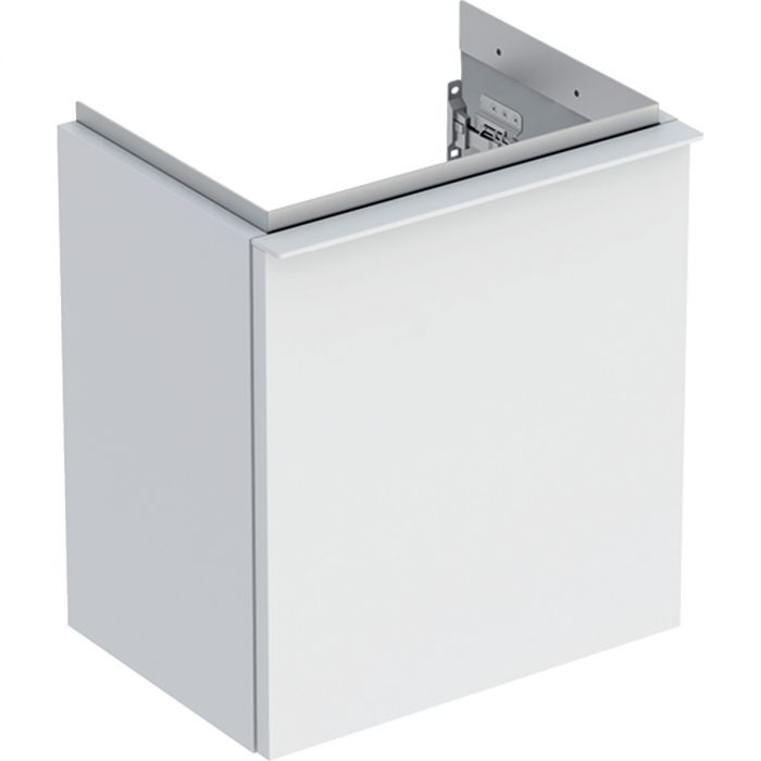 Szafka pod umywalkę kompaktową wisząca dolna 370 x 279 x 415 mm biała lakierowany mat z jednymi drzwiami GEBERIT iCon | 502300013