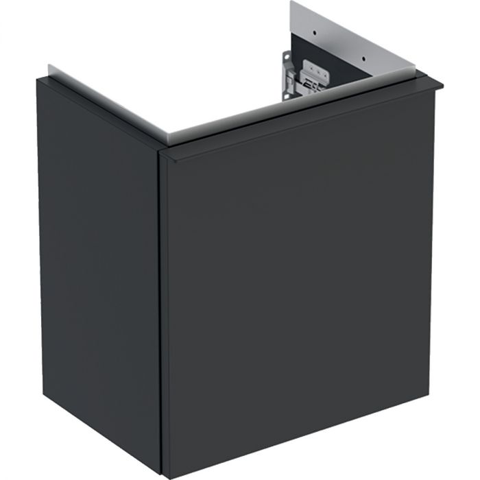 Szafka pod umywalkę kompaktową wisząca dolna 370 x 279 x 415 mm lava lakierowany mat z jednymi drzwiami GEBERIT iCon | 502300JK1