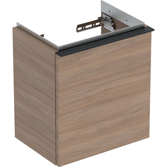 Szafka pod umywalkę kompaktową wisząca dolna 370 x 279 x 415 mm dąb  z jednymi drzwiami GEBERIT iCon | 502301JH1