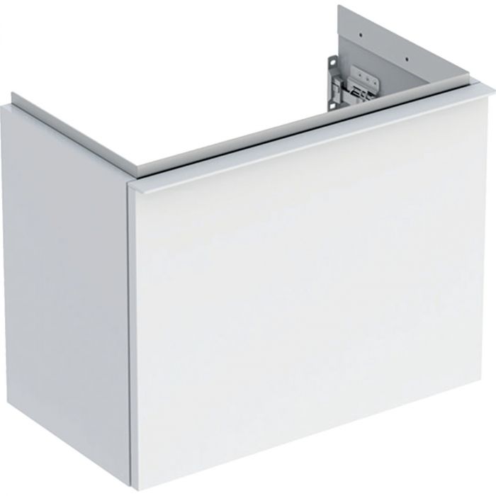 Szafka pod umywalkę kompaktową wisząca dolna 520 x 307 x 415 mm biała lakierowany wysoki połysk z jedną szufladą GEBERIT iCon | 502302011