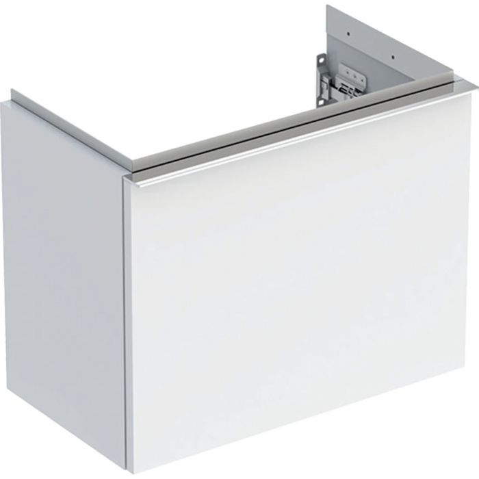 Szafka pod umywalkę kompaktową wisząca dolna 520 x 307 x 415 mm biała lakierowany wysoki połysk z jedną szufladą GEBERIT iCon | 502302012