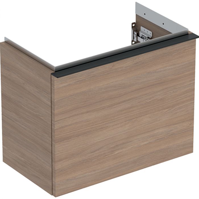 Szafka pod umywalkę kompaktową wisząca dolna 520 x 307 x 415 mm dąb  z jedną szufladą GEBERIT iCon | 502302JH1