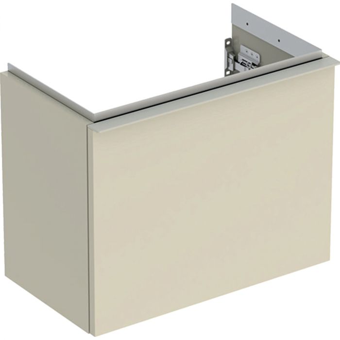 Szafka pod umywalkę kompaktową wisząca dolna 520 x 307 x 415 mm szary piaskowy lakierowany wysoki połysk z jedną szufladą GEBERIT iCon | 502302JL1