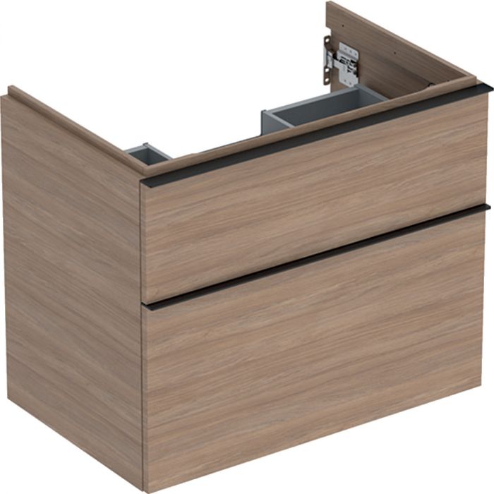 Szafka pod umywalkę dolna wisząca 740 x 476 x 615 mm dąb  z dwoma szufladami GEBERIT iCon | 502304JH1