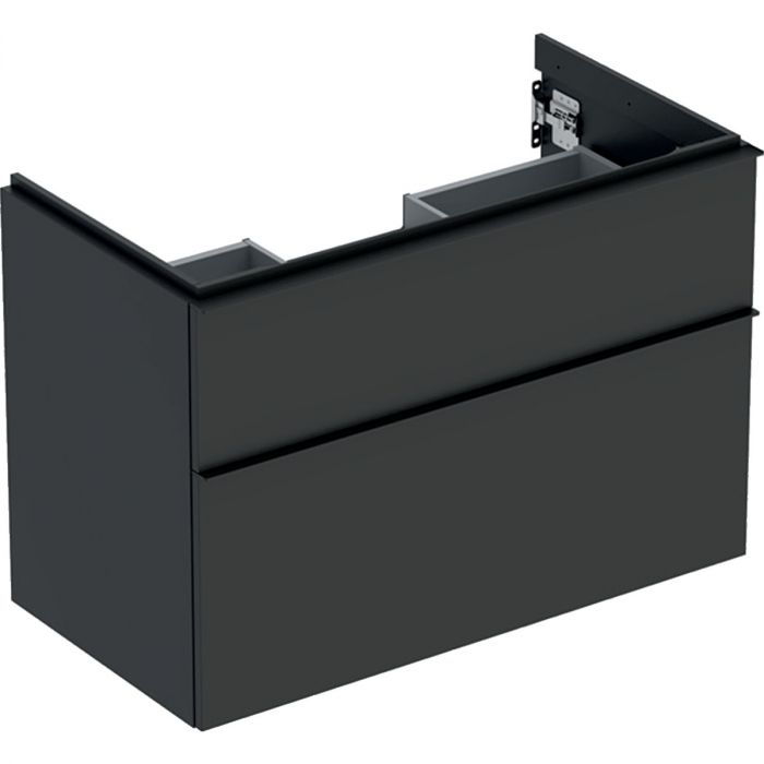 Szafka pod umywalkę dolna wisząca 888 x 476 x 615 mm lava lakierowany mat z dwoma szufladami GEBERIT iCon | 502305JK1
