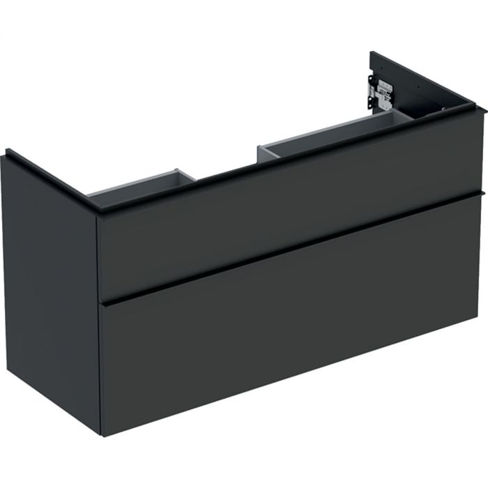 Szafka pod umywalkę dolna wisząca 1184 x 476 x 615 mm lava lakierowany mat z dwoma szufladami GEBERIT iCon | 502306JK1
