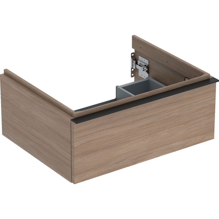 Szafka pod umywalkę wisząca dolna 592 x 476 x 247 mm dąb z jedną szufladą GEBERIT iCon | 502310JH1